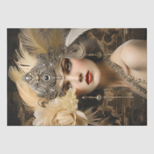 Papier Mousseline Déco de Fille Flapper des années 1920