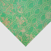 Papier Mousseline Déco géométrique verte déçue (Détail)