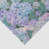 Papier Mousseline Décopage d'Hydrangea bleu violet floral chic (Détail)