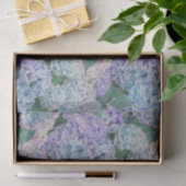 Papier Mousseline Décopage d'Hydrangea bleu violet floral chic (Cadeau)