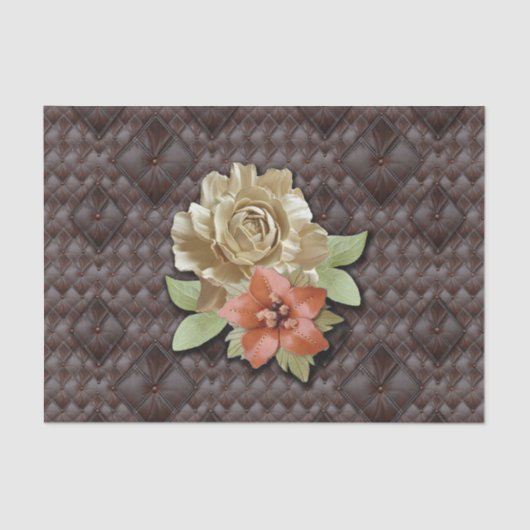 Papier Mousseline Décor académique en cuir 3D (Recto)