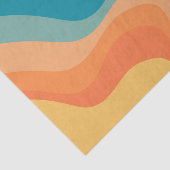 Papier Mousseline Décor de style rétro des vagues (Détail)