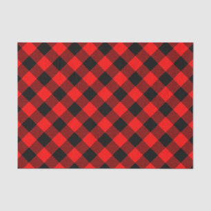 Papier Mousseline Décor rouge et noir de contrôle de Buffalo de