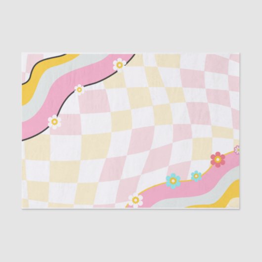 Papier Mousseline Décoration de fête de bachelorette Groovy et Boozy (Recto)