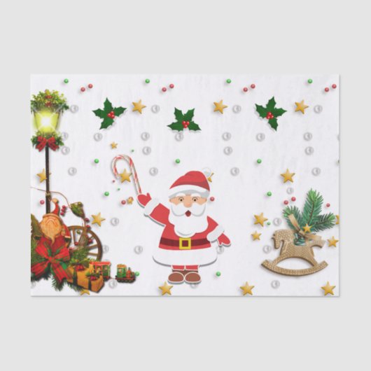 Papier Mousseline Décoration de Noël (Recto)