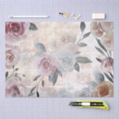 Papier Mousseline décoration florale aquarelle (Artisanat)