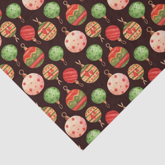 Papier Mousseline Décorations de Noël Aquarelle Bauble (Détail)