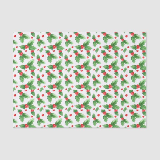 Papier Mousseline Décorations de Noël d'aquarelle et de nouvelle (Recto)