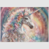 Papier Mousseline Decorative Rainbow Unicorn Art Craft Decoupage  (Recto)