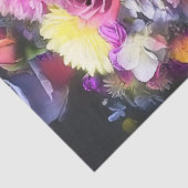 Papier Mousseline Decoupag3 Skull Bright Flowers Mixed Media (Détail)