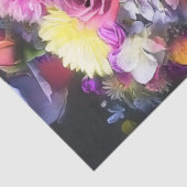 Papier Mousseline Découpage3 Fleurs vives crânes Mélange de supports (Détail)