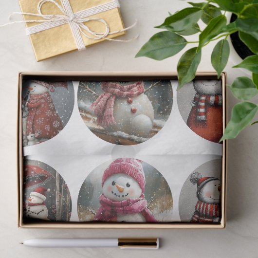 Papier Mousseline Decoupage 12 Whimsical 4" Coaster Santa Designs (Cadeau)