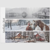 Papier Mousseline Decoupage 26x6" Winter Collection Handsaw Designs (Recto)