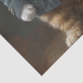 Papier Mousseline Découpage 3 Chatons habillés en suites affaires (Détail)