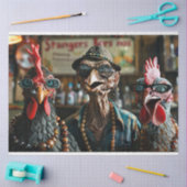 Papier Mousseline Découpage 3 Gangsters de poulets (Artisanat)