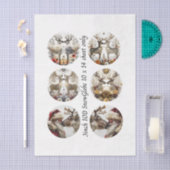 Papier Mousseline Decoupage 3" Snow Globe Moulds Floral Deer & Santa (Artisanat)