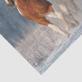 Papier Mousseline Découpage 5 Pinto Galloping Champ couvert de neige (Détail)