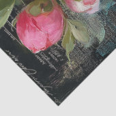 Papier Mousseline Découpage à fleurs rose pâle (Détail)