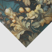 Papier Mousseline Découpage à fleurs texturées orange et blanche (Détail)