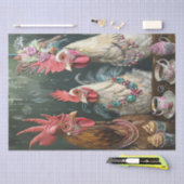 Papier Mousseline Découpage à haute poule de thé (Artisanat)