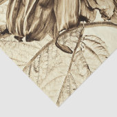 Papier Mousseline Découpage à l'ancienne de Sunflower Sepia Tone Vin (Détail)