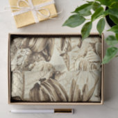 Papier Mousseline Découpage à l'ancienne de Sunflower Sepia Tone Vin (Cadeau)