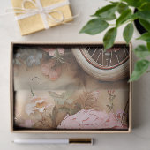 Papier Mousseline Découpage à l'aquarelle du crâne floral (Cadeau)