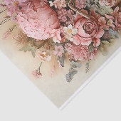 Papier Mousseline Découpage à l'aquarelle du crâne floral (Détail)