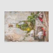 Papier Mousseline Découpage à l'huile contaminée de plantes méditerr (Recto)