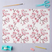 Papier Mousseline Découpage à motifs de fleurs de cerisiers (Artisanat)