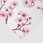 Papier Mousseline Découpage à motifs de fleurs de cerisiers (Détail)