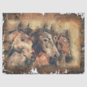 Papier Mousseline Découpage à trois chevaux (Recto)