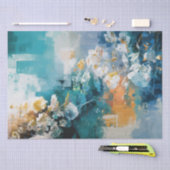 Papier Mousseline Découpage Abstrait Arrière - plan de peinture flor (Artisanat)