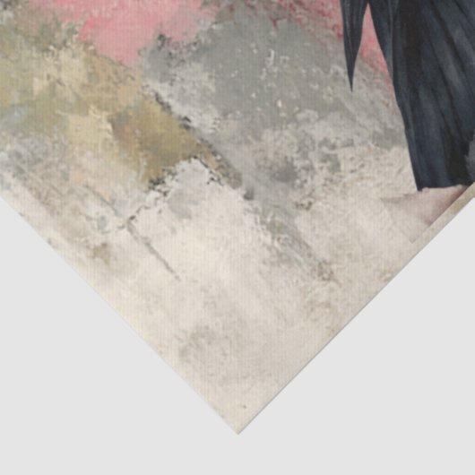 Papier Mousseline Découpage Abstrait Art College en fleurs déçues (Détail)