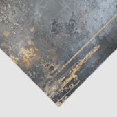 Papier Mousseline Découpage Abstrait Artwork Gold Black Grey (Détail)