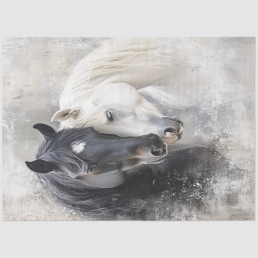 Papier Mousseline Découpage Abstrait blanc noir blanc chevalet (Recto)