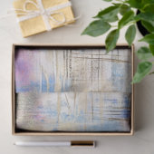 Papier Mousseline Découpage Abstrait bleu rose violet jaune (Cadeau)