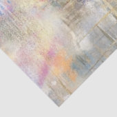 Papier Mousseline Découpage Abstrait bleu rose violet jaune (Détail)