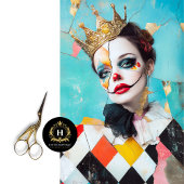 Papier Mousseline Découpage Abstrait de l'Arlequin Queen