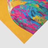 Papier Mousseline Découpage Abstrait Poodles colorés vifs (Détail)