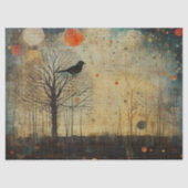 Papier Mousseline Découpage Abstraite de la surface composée d'oisea (Recto)