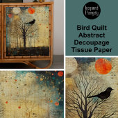 Papier Mousseline Découpage Abstraite de la surface composée d'oisea