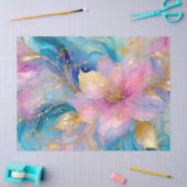 Papier Mousseline Découpage Abstraite d'encre d'alcool (Artisanat)