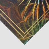 Papier Mousseline Découpage Abstraite en chat noir arc-en-ciel (Détail)