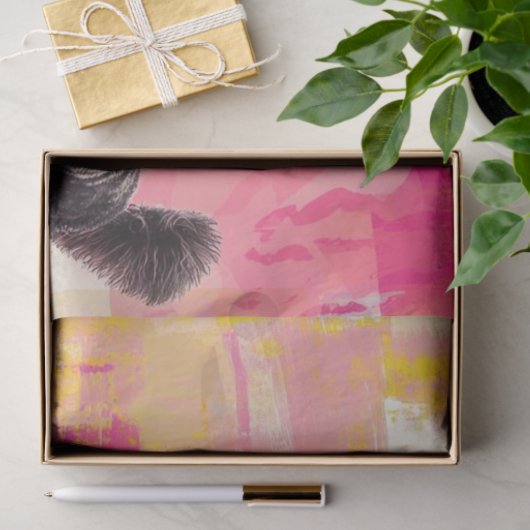 Papier Mousseline Découpage Abstraite Femme Standard Poodle. (Cadeau)