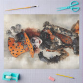 Papier Mousseline Découpage Alice Aventure Mad Hatter Orange Noir (Artisanat)