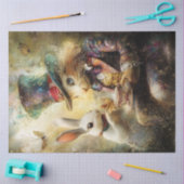 Papier Mousseline Découpage Alice Aventures Rabbit Art numérique (Artisanat)
