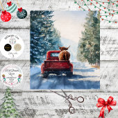 Papier Mousseline Decoupage All Cows Come Home Highland Red Truck