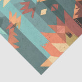 Papier Mousseline Découpage American Indian Textile Art (Détail)