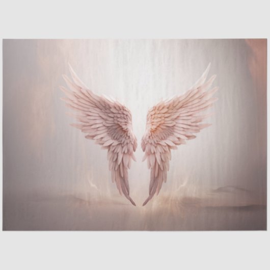 Papier Mousseline Découpage Ange des ailes danser au paradis Pâques (Recto)
